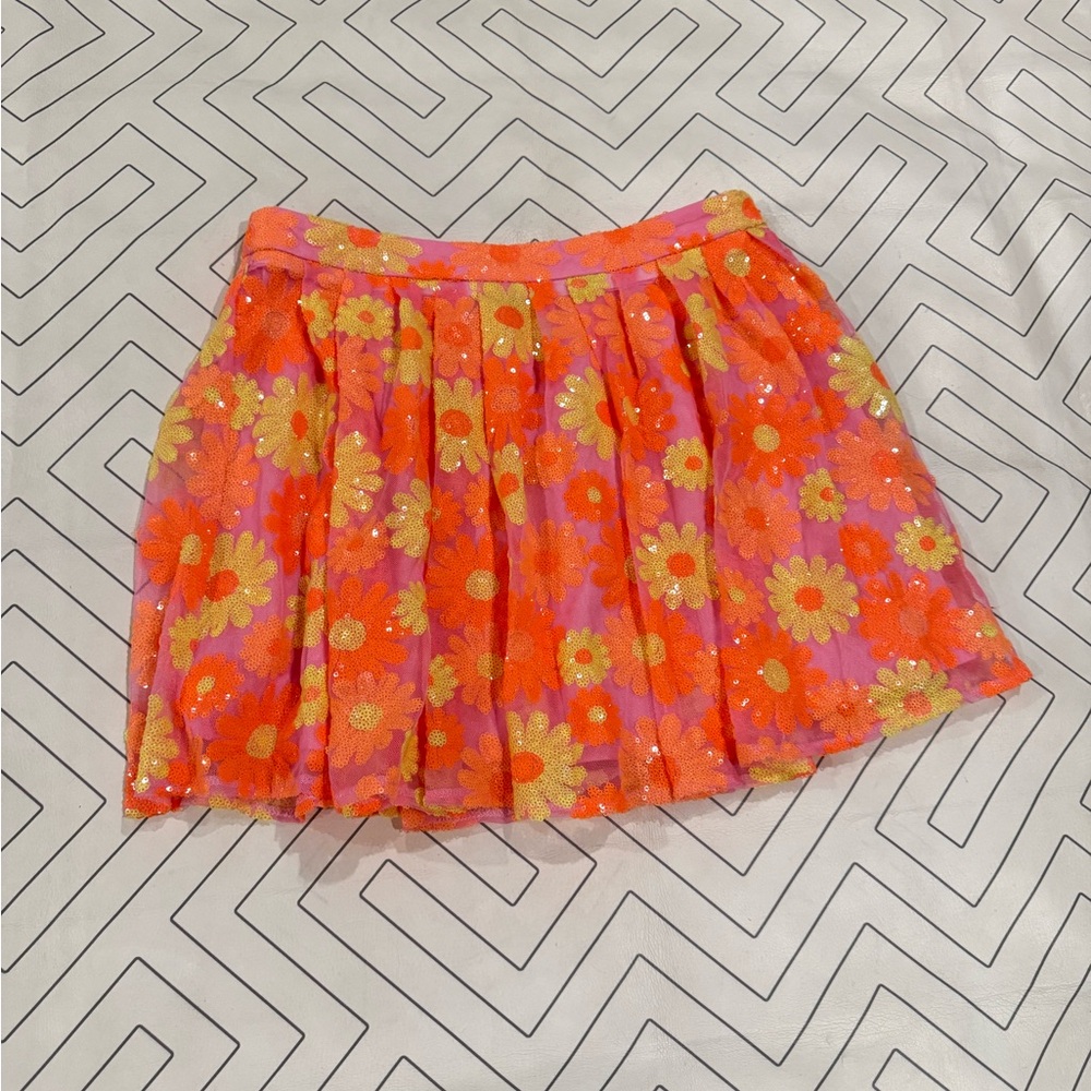 Queen of Sparkles Floral Sequin Skirt